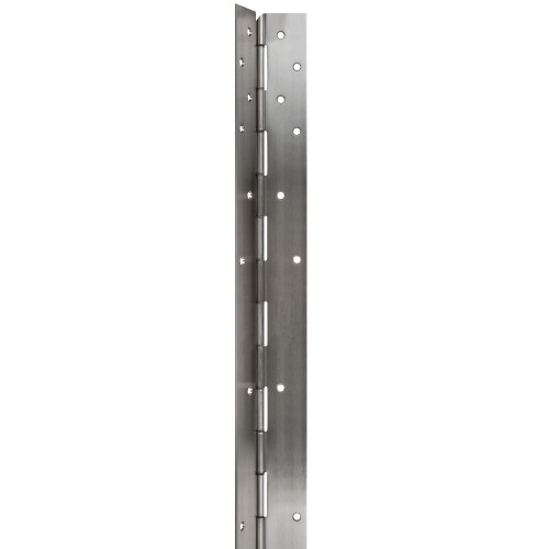 Ives 700HT 83 US32D SECHM Stainless Steel Continuous Pin and Barrel Hinge Full Mortise 1/8 Inset Hospital Tips 83 Metal Security Screws Satin Stainless Steel Finish Non-Handed