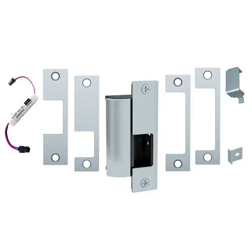 HES 1006CS-630 Fail Secure Complete 12/24VDC Electric Strike SMART Pac II J KD KM HM and AD Faceplates Satin Stainless Steel Finish 1006CS-630
