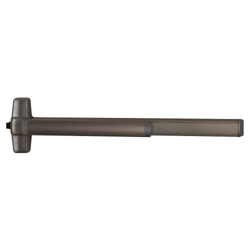 Von Duprin 9875EO-F 4 313 Grade 1 Fire Rated Mortise Exit Device Wide Stile Pushpad 48 Exit Only Less Trim Less Dogging Dark Bronze Anodized Aluminum Finish Non-Handed