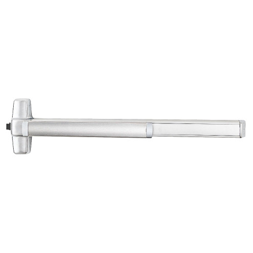 Von Duprin 9875EO-F 3 US28 Grade 1 Fire Rated Mortise Exit Device Wide Stile Pushpad 36 Exit Only Less Trim Less Dogging Satin Aluminum Clear Anodized Finish Non-Handed 9875EO-F 3 US28
