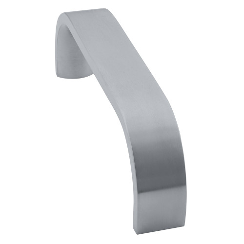 Ives 8105-0 US28 Straight Door Pull 10 CTC 1 Flattened 1/2 Round 1-1/2 Clearance Aluminum