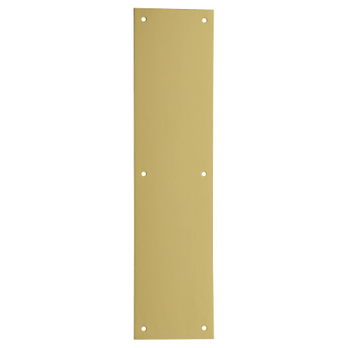 Ives 8300-0 US4 4x16 Push Plate Drilled for 10 CTC Pull Handle 4 x 16 Satin Brass