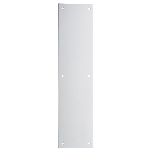Ives 8300-6 US28 3.5x15 Push Plate Drilled for 6 CTC Pull Handle 3-1/2 x 15 Aluminum