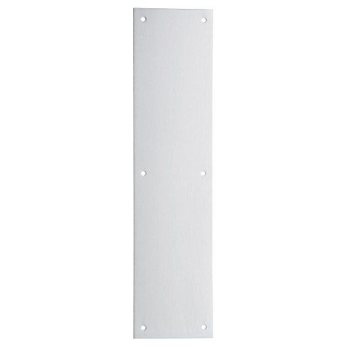 Ives 8300-8 US26D 3.5x15 Push Plate Drilled for 8 CTC Pull Handle 3-1/2 x 15 Satin Chrome