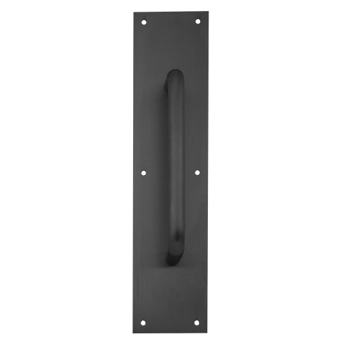 Ives 8302-0 BLK 4x16 Pull Plate 10 CTC 3/4 Diameter 1-1/2 Clearance 4 x 16 Matte Black Finish