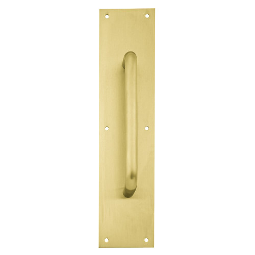 Ives 8302-0 US4 4x16 Pull Plate 10 CTC 3/4 Diameter 1-1/2 Clearance 4 x 16 Satin Brass 8302-0 US4 4x16