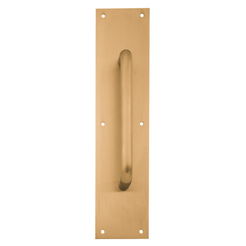 Ives 8302-6 US10 3.5x15 Pull Plate 6 CTC 3/4 Diameter 1-1/2 Clearance 3-1/2 x 15 Satin Bronze