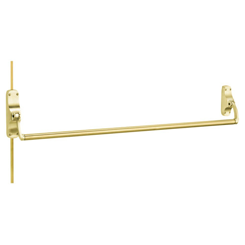 Von Duprin 8847TL-F US4 LHR Grade 1 Concealed Vertical Rod Exit Bar Wide Stile Crossbar 48 Fire-Rated Device Classroom Function Thumbturn with Pull Trim Less Cylinder Less Dogging Satin Brass Finish Field Reversible Left Hand Reverse 8847TL-F US4 LHR
