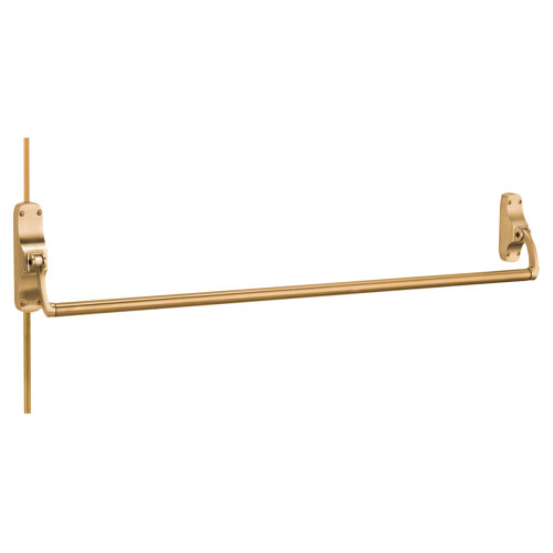 Von Duprin 8847EO-F US10 LHR Grade 1 Concealed Vertical Rod Exit Bar Wide Stile Crossbar 48 Fire-Rated Device Exit Only Less Trim Less Dogging Satin Bronze Clear Coated Finish Field Reversible Left Hand Reverse 8847EO-F US10 LHR