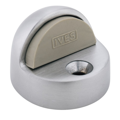 Ives FS438 US28 Floor Dome Stop 1-3/8 Height Aluminum