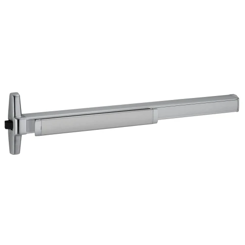 Von Duprin RXQEL35AEO-F 3 US28 Grade 1 Rim Exit Bar Narrow Stile Pushpad 36 Fire-rated Device Exit Only Quiet Motorized Electric Latch Retraction Request to Exit Switch Less Dogging Satin Aluminum Clear Anodized Finish Non-Handed RXQEL35AEO-F 3 US28