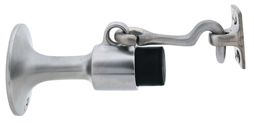 Ives WS445 US4 Wall Door Stop with Heavy Duty Holder Masonry Mounting Satin Brass WS445 US4