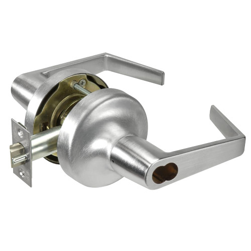 Yale AU5305LN ICLC 626 Grade 2 Storeroom/Closet Cylindrical Lock Augusta Lever LFIC 6-Pin Less Core Satin Chrome Finish Non-handed