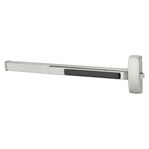 Sargent 12-8888F 32D Grade 1 Rim Exit Bar Wide Stile Pushpad 36 Fire-Rated Device Exit Only Less Dogging Satin Stainless Steel Finish Field Reversible
