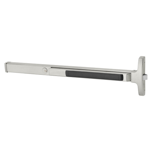 Sargent 16-8504F 32D Grade 1 Rim Exit Device Narrow Stile Pushpad 36 Device Night Latch Function Cylinder Dogging Cylinder Included Satin Stainless Steel Finish Field Reversible