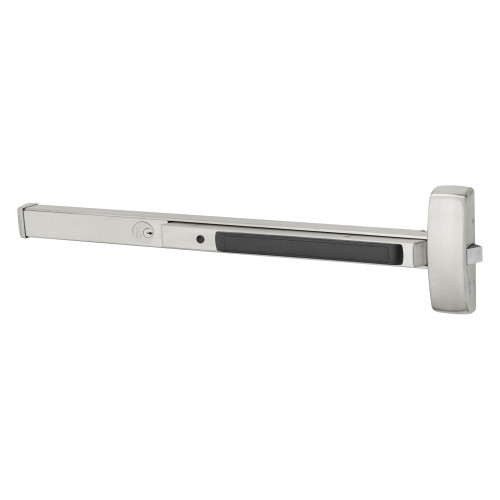 Sargent 16-8810F 32D Grade 1 Rim Exit Bar Wide Stile Pushpad 36 Device Exit Only Cylinder Dogging Cylinder Included Satin Stainless Steel Finish Field Reversible