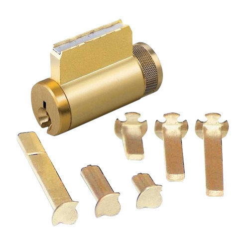 Kaba Ilco 15996YA-04-KD Combination Knob/Deadbolt Cylinder 6-Pin Yale 8 Keyway Keyed Different Satin Brass 15996YA-04-KD