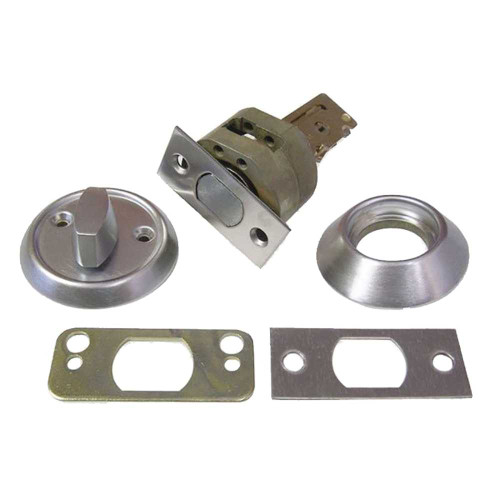 Kaba Ilco 45-1-4-04-26D-0 Mortise Cylinder Deadbolt Single Cylinder 2-3/4 Backset 1-1/8 Front Heavy Duty Wood Jamb Strike Less Cylinder Satin Chrome 45-1-4-04-26D-0