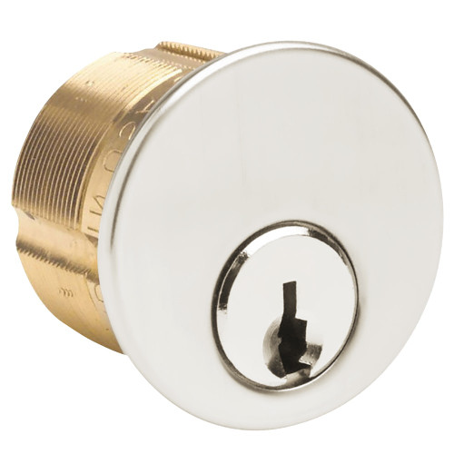 Kaba Ilco 7185SC1-26-KA 1-1/8 Mortise Cylinder 5-Pin Drilled 6 Schlage C Keyway Standard 863G Cam Keyed Alike Bright Chrome