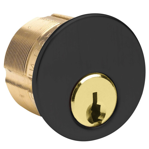 Kaba Ilco 7185SC2-29-KD 1-1/8 Mortise Cylinder 5-Pin Drilled 6 Schlage C Keyway Adams Rite 863A Cam Keyed Different Black