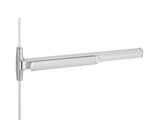 Von Duprin 3527AL-17 3 US4 RHR Grade 1 Surface Vertical Rod Exit Device Narrow Stile Pushpad 36 Classroom Function Lever with Escutcheon Hex Key Dogging Satin Brass Finish Right-Hand Reverse