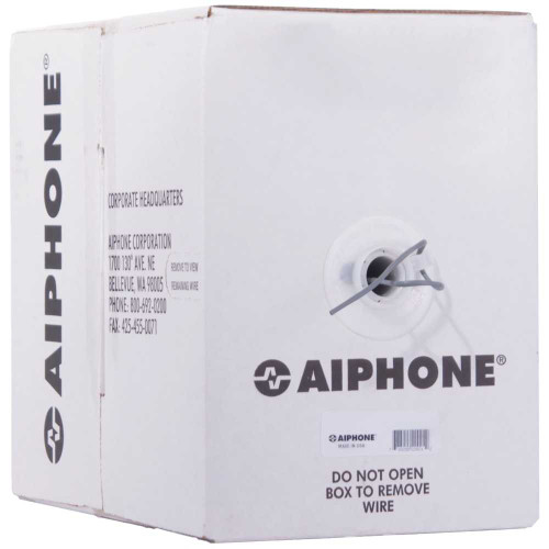 Aiphone 871802P10C Wire 2 Conductor 18awg Low Cap FEP Solid Non-Shielded Plenum 1000 Feet 871802P10C