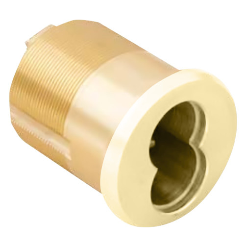 Kaba Ilco R28106-1-03 SFIC Mortise Housing 6-Pin 1-1/4 Thin Head Standard Yale Cam Bright Brass