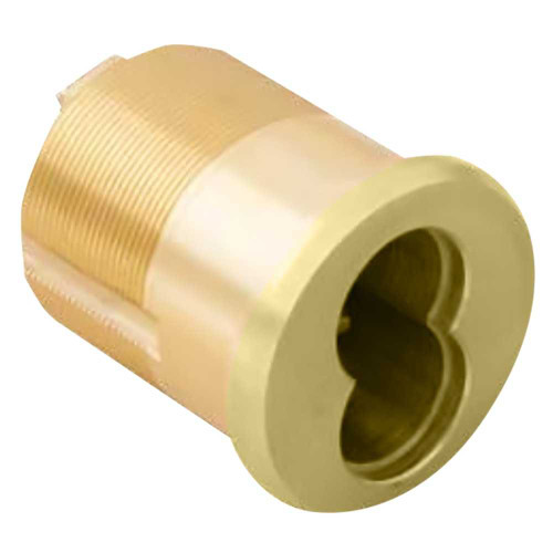 Kaba Ilco R28107-1-04 SFIC Mortise Housing 6/7-Pin 1-3/8 Thin Head Standard Yale Cam Satin Brass R28107-1-04
