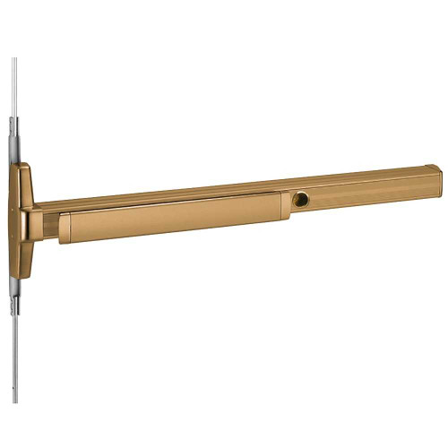 Von Duprin CD3347AEO 3 US10 Grade 1 Concealed Vertical Rod Exit Device Narrow Stile Pushpad Exit Only Less Trim 36 Cylinder Dogging Satin Bronze Clear Coated Finish Non-Handed CD3347AEO 3 US10