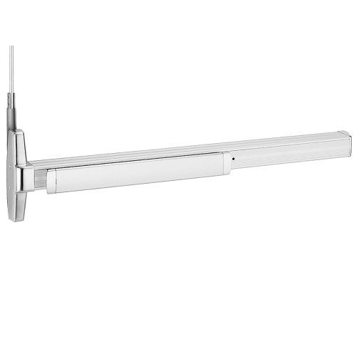 Von Duprin 3347AEO 4 US26 LBR Grade 1 Concealed Vertical Rod Exit Device Narrow Stile Pushpad Exit Only Less Trim 48 Hex Key Dogging Less Bottom Rod Bright Chrome Finish Non-Handed 3347AEO 4 US26 LBR