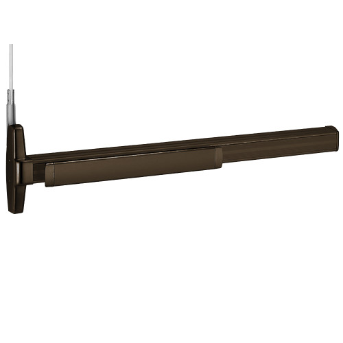 Von Duprin LD3347AEO 3 313 LBR Grade 1 Concealed Vertical Rod Exit Device Narrow Stile Pushpad Exit Only Less Trim 36 Less Dogging Less Bottom Rod Dark Bronze Anodized Aluminum Finish Non-Handed LD3347AEO 3 313 LBR