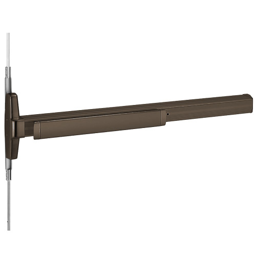 Von Duprin 3347AL-01 4 US10B LHR Grade 1 Concealed Vertical Rod Exit Device Narrow Stile Pushpad Classroom Function Lever with Escutcheon 48 Hex Key Dogging Dark Oxidized Satin Bronze Oil Rubbed Finish Left-Hand Reverse