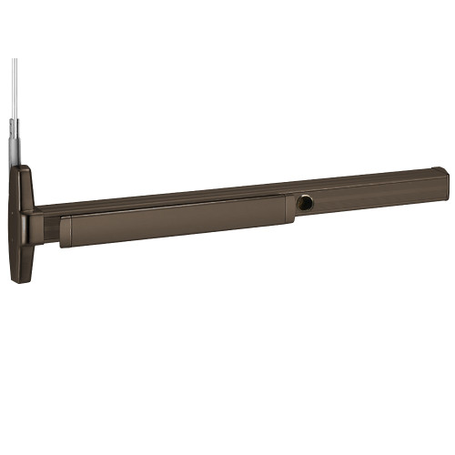 Von Duprin CD3347AEO 4 US10B LBR Grade 1 Concealed Vertical Rod Exit Device Narrow Stile Pushpad Exit Only Less Trim 48 Cylinder Dogging Less Bottom Rod Dark Oxidized Satin Bronze Oil Rubbed Finish Non-Handed CD3347AEO 4 US10B LBR