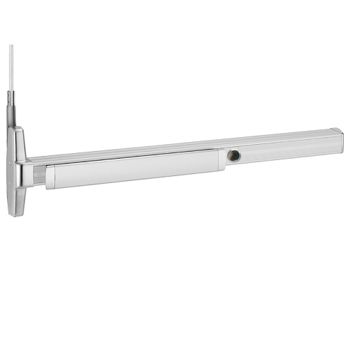 Von Duprin CD3347AEO 4 26D LBR Grade 1 Concealed Vertical Rod Exit Device Narrow Stile Pushpad Exit Only Less Trim 48 Cylinder Dogging Less Bottom Rod Satin Chrome Finish Non-Handed CD3347AEO 4 26D LBR