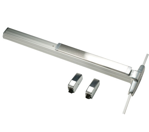 Von Duprin 3327AL-BE-05 4 US26 LHR Grade 1 Surface Vertical Rod Exit Device Narrow Stile Pushpad 48 Passage Function Lever with Escutcheon Hex Key Dogging Bright Chrome Finish Left-Hand Reverse