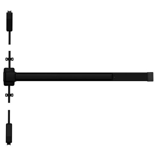 Von Duprin 2227EO 4 622 Grade 1 Surface Vertical Rod Exit Bar 48 Device Fits 84 Door Exit Only Hex Dogging Flat Black Coated Finish Field Reversible