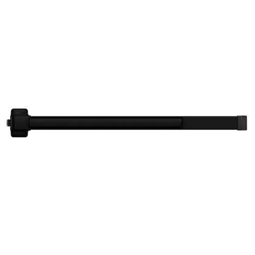 Von Duprin 22NL-OP-F 4 622 Grade 1 Fire Rated Rim Exit Device Wide Stile Pushpad 48 Night Latch No Pull Cylinder Only Less Dogging Flat Black Coated Finish Non-Handed