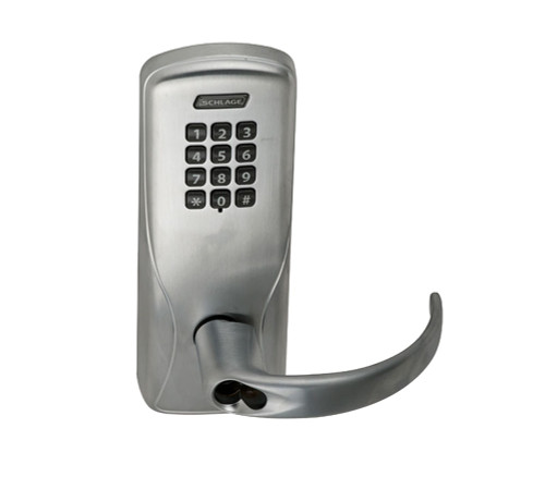 Schlage Electronics CO200993S70KPSPA643ELRR CO-200 Standalone Electronic Lock Surface Vertical Rod Exit Device Trim Classroom Function Keypad Spartan Style Lever Less Schlage Standard Cylinder Aged Bronze