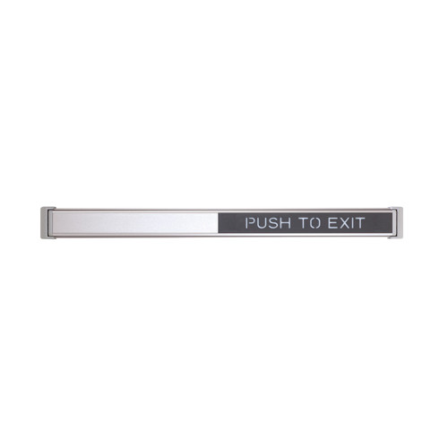 Schlage Electronics 672 48 628 RD WD TouchBar Request-to-Exit Device 48 Red Lettering Wood Door Installation Satin Aluminum Clear Anodized