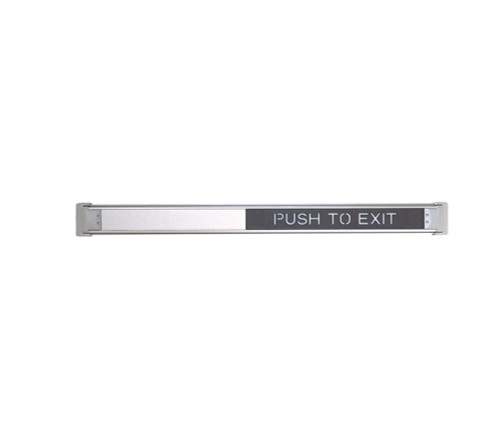 Schlage Electronics 692 36 628R WDL SmartBar Request-to-Exit Device Narrow Stile Pushpad Low Profile 36 Red Lettering Wood Door Installation LHR Satin Aluminum Clear Anodized