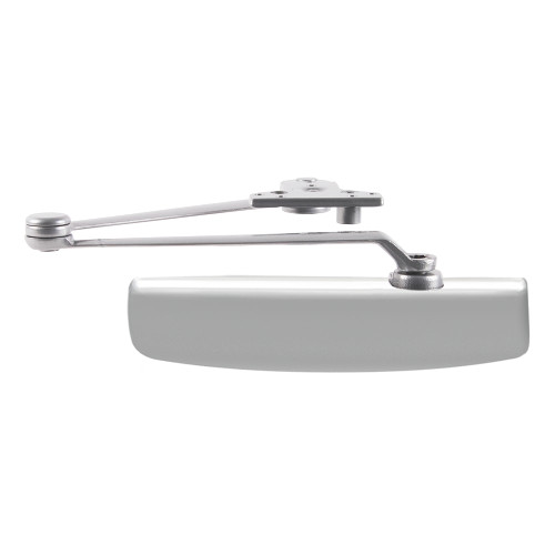 LCN 1461-CUSH 689 DS Grade 1 Parallel Arm Surface Closer Push Side Parallel Arm Heavy Duty Dead Stop Designer Metal Cover 100 Deg Swing Cush Arm Aluminum Painted Finish Non-Handed 1461-CUSH 689 DS