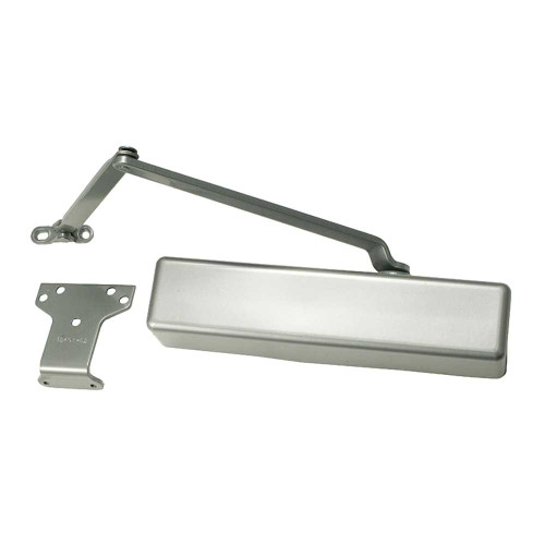 LCN 1461-HD/PA 689 FC Grade 1 Tri Mount Surface Closer Push or Pull Side Double Lever Arm Heavy Duty Full Plastic Cover 180 Deg Swing With Parallel Arm Bracket Aluminum Painted Finish Non-Handed 1461-HD/PA 689 FC