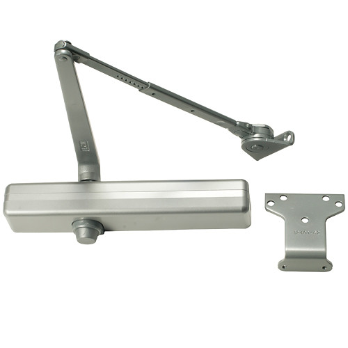 LCN 1461-Hw/PA 689 FC Grade 1 Tri Mount Surface Closer Push or Pull Side Double Lever Arm Friction Hold Open Hold Open Full Plastic Cover 180 Deg Swing With Parallel Arm Bracket Aluminum Painted Finish Non-Handed