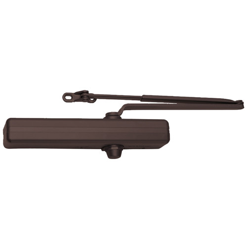 LCN 1461-REG 690 DS Grade 1 Regular or Top Jamb Surface Closer Push or Pull Side Double Lever Arm Regular Designer Metal Cover 180 Deg Swing Statuary Bronze Finish Non-Handed 1461-REG 690 DS