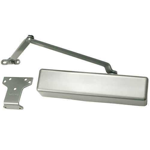 LCN 1461-RW/PA 689 SRI Grade 1 Tri Mount Surface Closer Push or Pull Side Double Lever Arm Regular Slim Plastic Cover 180 Deg Swing Special Rust Inhibitor With Parallel Arm Bracket Aluminum Painted Finish Non-Handed 1461-RW/PA 689 SRI