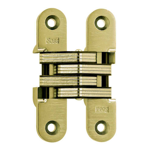 SOSS 216US4 216 Invisible Hinge 4-5/8 US4 216 Series 4-5/8 Invisible Hinge 1-3/8 Minimum Door Thickness Satin Brass 216US4