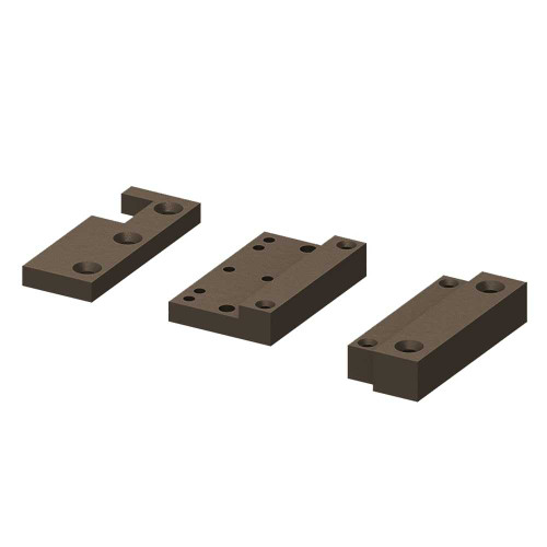 LCN 2030-416 695 2030 Series Wood Mounting Clip Set for Center Pivoted Closers Includes Latch Stile Clip Hinge Stile Clip and Cover Dark Bronze Painted Finish 2030-416 695