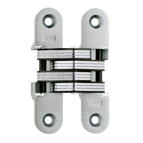 SOSS 216US26D 216 Invisible Hinge 4-5/8 US26D 216 Series 4-5/8 Invisible Hinge 1-3/8 Minimum Door Thickness Satin Chrome