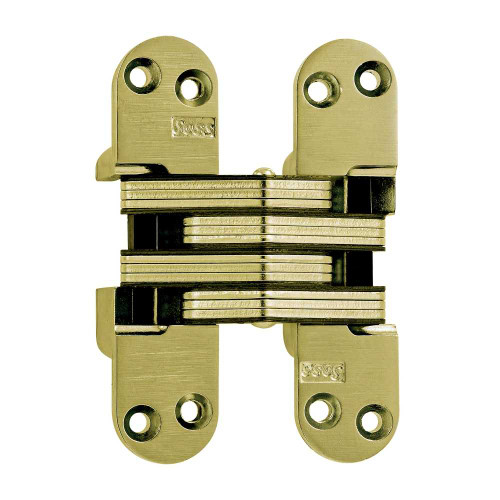 SOSS 218US4 218 Invisible Hinge 4-5/8 US4 218 Series 4-5/8 Invisible Hinge 1-3/4 Minimum Door Thickness Satin Brass 218US4
