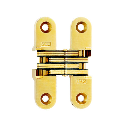 SOSS 208US3 208 Invisible Hinge 2-3/4 US3 208 Series 2-3/8 Invisible Hinge 1 Minimum Door Thickness Bright Brass